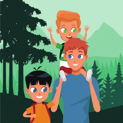 Single father with two sons