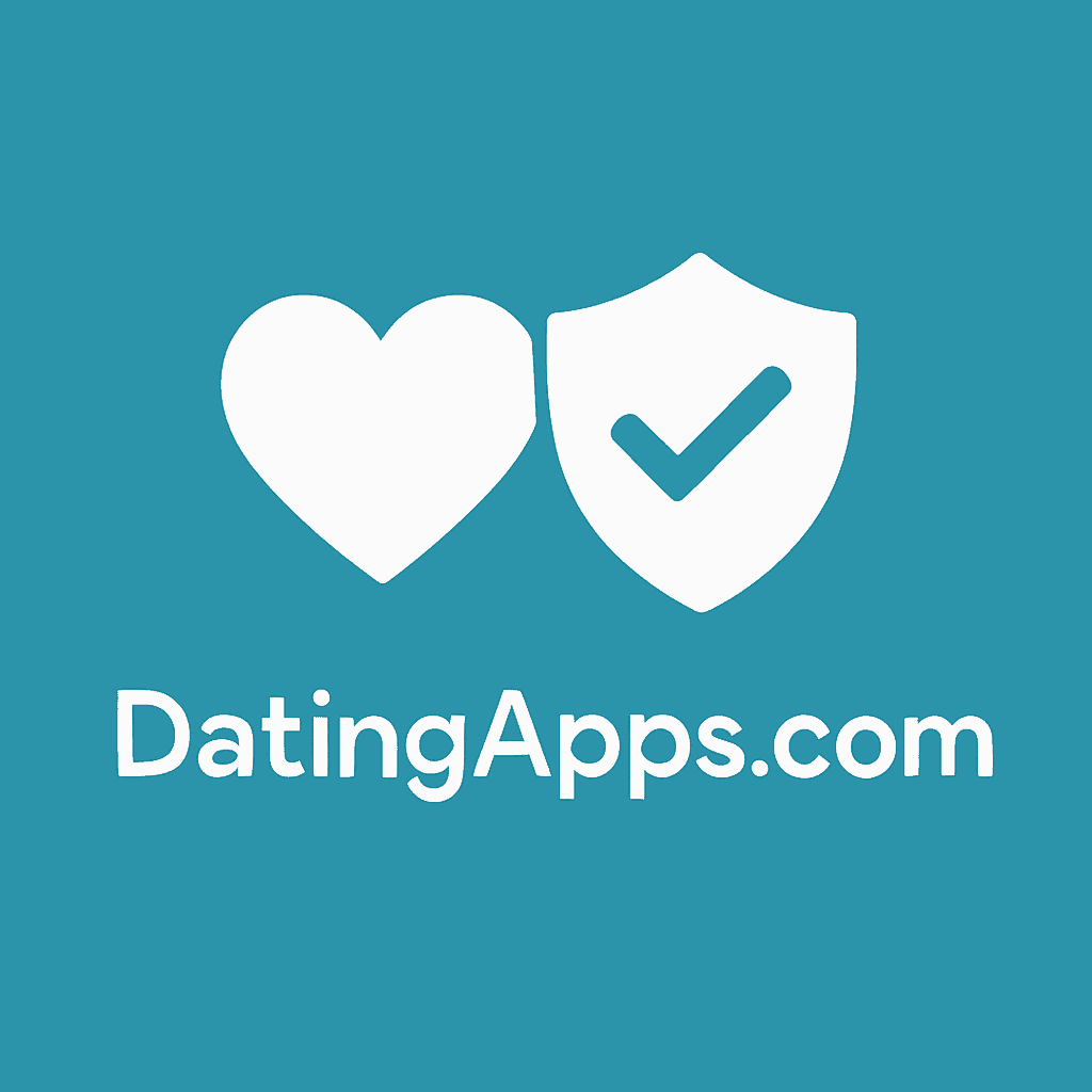 dating apps trust logo with heart, security shield and a checkmark
